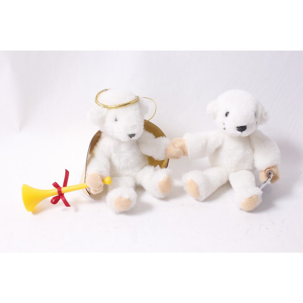 North American Bear White Angel Bear and Message Bear 1982 Plush ~260413-WH 1073